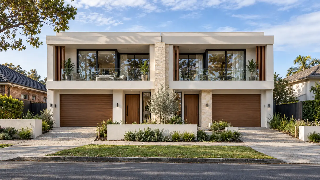 Completed custom duplex by JB Prime Homes